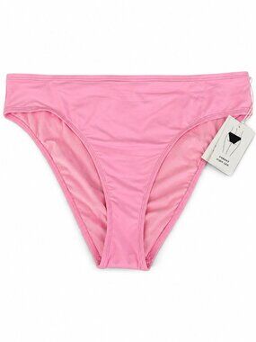 Women's Pink Mid Rise Bikini Bottoms Size XL (16-18) NWT Free Assembly